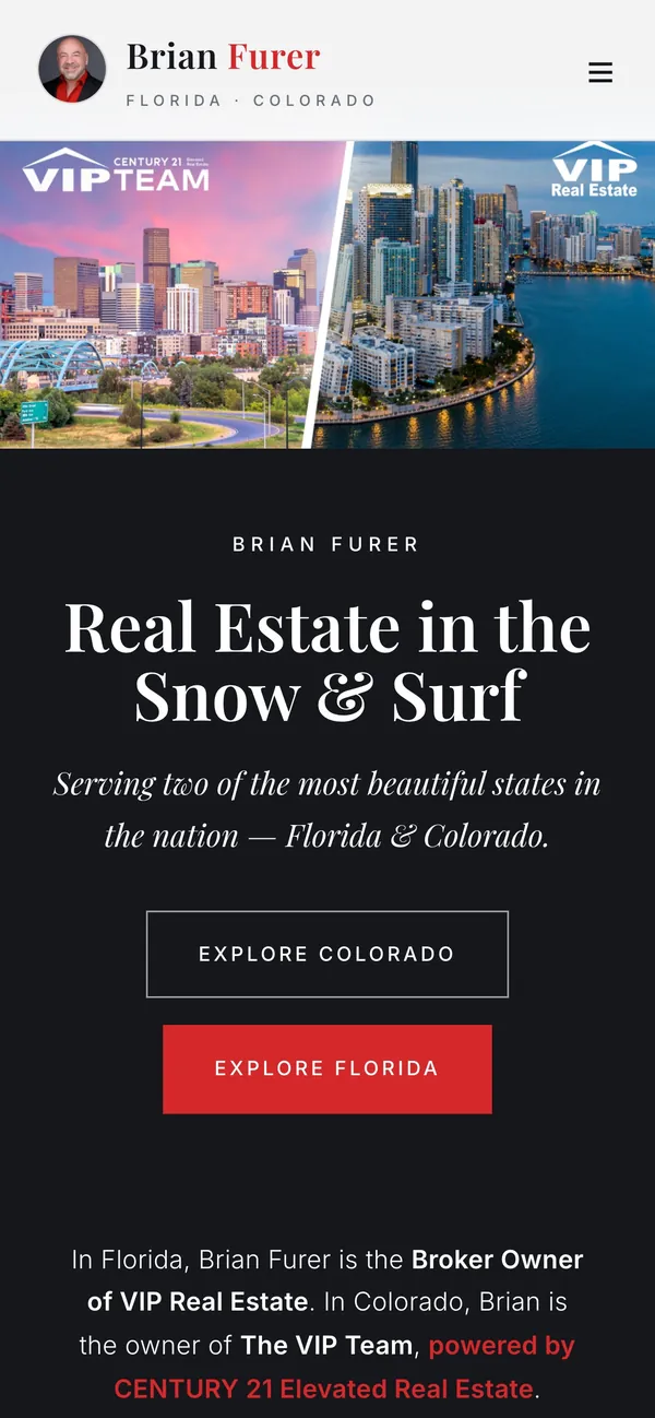 brianfurer.com on a phone