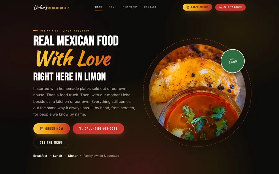 Licha's Mexican Diner 2 homepage